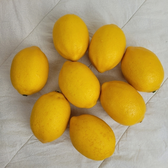 Lot Of 8 Faux Yellow Lemons Approximately 3 x 2 Each Home Decor Staging Color - Picture 2 of 7